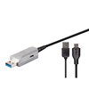 Monoprice SlimRun USB-A to USB-A Female 3.0 Extension Cable - Fiber Optic_ Black 16377